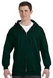 Hanes mens Full Zip Ultimate Heavyweight athletic hoodies, Deep Forest, 3X-Large US