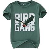 AG AGUU Kid Girls Boys Birds T-Shirt Game Day Football Shirts Short Sleeve Tees Sports Fans Outfits Summer Tops 5-10Y(Green,7-8Y)