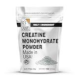 It's Just! - Creatine Monohydrate Powder, Pure Creatine Powder, Made in USA, 3rd Party Lab Tested, 5g Per Serving, Scoop Included, No Fillers, No Added Flavor (Unflavored, 500g / 100 Servings)