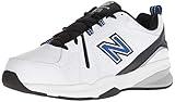 New Balance Men's 608 V5 Casual Comfort Cross Trainer, White/Team Royal, 10.5 Wide
