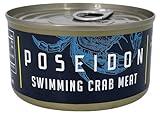 Poseidon Chunk Crabmeat, 6 oz (170g) Can | Premium Quality, Wild-Caught, High-Protein Seafood for Crab Cakes, Soups, and Salads | 11g Protein, Low Carb | Preservative Free