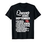 Queens Are Born in September Birthday Gifts T-Shirt