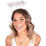 Angel Halo Headband, Halo Costume, Light up Headband with 6 White LED Lights & Feathers for Angel Costume Halo Headbands for Women, Halo Headpiece, Angel Accessories, Angel Headpiece, Angel Headband