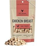 Vital Essentials Chicken Breast Dog Treats, 2.1 oz | Freeze-Dried Raw | Single Ingredient | Premium Quality High Protein Training Treats | Grain Free, Gluten Free, Filler Free