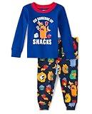 The Children's Place Baby Boys' and Toddler Long Sleeve Top and Pants Snug Fit 100% Cotton 2 Piece Pajama Set, Did Someone Say Snacks