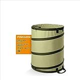Fiskars Kangaroo Collapsible Garden Bag with Heavy Duty Hardshell Bottom for Yard Waste, 30 Gallon Reusable Container for Lawn Care and Gardening