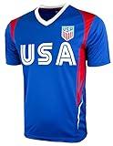 Icon Sports U.S. Soccer USMNT Adult Soccer Game Day Jersey-Inspired Shirt | Royal, Medium