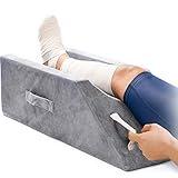 LightEase Memory Foam Leg Support and Elevation Pillow w/Dual Handles for Surgery, Injury, or Rest