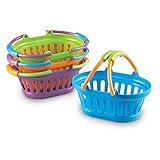 Learning Resources New Sprouts Stack of Baskets - 4 Pieces, Ages 18 mos+ Toddler Pretend Play Toys, Play Grocery Basket, Perfect for Easter Baskets