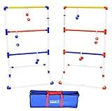 GoSports Premium Ladder Toss Outdoor Game Set with 6 Bolo Balls, Travel Carrying Case and Score Trackers - Choose Between Standard and Giant Size Sets