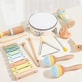JOOMLAFLY Baby Musical Instruments for Toddlers 1-3, 8PCS Montessori Musical Toy Set with Xylophone, Drum, Maracas...Perfect Toy Gift for 1-3 Year Old Boy Girl