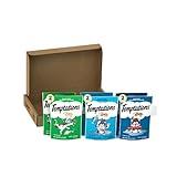 Temptations Classic Crunchy and Soft Cat Treats Seafood Lovers Variety Pack, 3 oz. Pouches (Pack of 6)