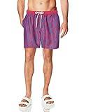 Amazon Essentials Men's 7" Quick-Dry Swim Trunk - Discontinued Colors, Dark Blue Red Vintage Floral, Large