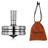 Premium Stainless Steel Spinning Top, Great CNC Machined Made, Perfectly Balanced, Spin Long Time, Easy to Twirl, Time Killer, Kinetic Desktop EDC Fidget Toys (S, Silver)