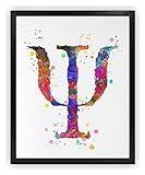 Dignovel Studios 8X10 Unframed Psychology Symbol Watercolor Art Print Psychiatry Psychotherapist Psychologist Medical Clinic Decor Psychotherapy Poster DN762