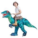 GOOSH Inflatable Dinosaur Costume for Adult Riding T Rex Funny Blow up Women Man Costume for Halloween Fancy Dress Party Cosplay