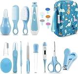 PandaEar Baby Healthcare and Grooming Kit, Baby Nursery Health Care Set, Electric Safety Nail Trimmer Newborn Essentials Kit for Infant Toddlers Kids (19 in 1, Blue)