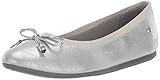 Hush Puppies girls Josie Ballet Flat, Silver, 5.5 Big Kid US