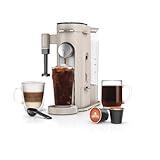 Ninja Pod & Grounds Specialty XL Single-Serve Coffee Maker, K-Cup Pod Compatible, Brews Grounds, Compact Design, Built-In Milk Frother, 68-oz. Reservoir, 6-oz. Cup to 24-oz. Mug Sizes, Stone, PB055AST