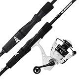 KastKing Crixus Fishing Rod and Reel Combo, Spinning, 7ft, Med Heavy, 2pcs, 3000 Reel