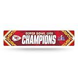 Rico Industries NFL Football Kansas City Chiefs 2024 Super Bowl LVIII Champions Plastic 4" x 16" Street Sign