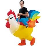 KOOY Inflatable Costume Adult, Chicken Costume, Inflatable Costumes Women Men, Ride On Rooster Costume, Fancy Funny Chicken Costumes Blow up Costumes