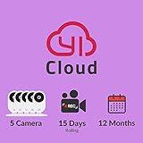 YI/Kami Cloud Plan 12 Month, 5 Camera, 15d rolling storage service [PC/Mac Online Code]
