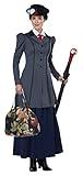 California Costumes Women's English Nanny - Adult Costume Adult Costume, -Gray/Navy, Medium