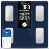 GE Scale for Body Weight Smart: Digital Bathroom Body Fat Scales for BMI Muscle Bluetooth Body Composition Monitor 11.8" Large Platform Accurate Weighing Machine Health Analyzer with App 500lbs