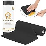 Kochorie 25 Pack Microfiber Cleaning Cloth Roll Reusable Tear Away Microfiber Towels for Cars 11.8"x11.8" Cleaning Rags Absorbent Microfiber Cleaning Supplies Dish Rags for Car Kitchen House, Black