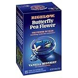 Bigelow Tea Vanilla Midnight Butterfly Pea Flower, Caffeine Free (Pack of 6), 108 Total Tea Bags