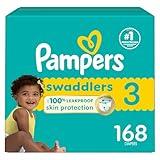 Pampers Baby Diapers - Swaddlers - Size 3, 168 Count, Ultra Absorbent Disposable Infant Diaper
