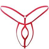 SHERRYLO Men String Thong Exotic Men's Underwear Thongs and G-strings Sexy G String for Man Mens Jockstrap Mankini Jockstraps (23007-Red)