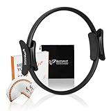 RitFit Pilates Ring Circle - 14 Inch Magic Fitness Circle for Toning Inner & Outer Thighs, Bonus Workout Guide Included (Black)
