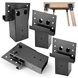 TFMUZERT Elevator Bracket, Deer Stand Brackets 4x4, Deer Blind Bracket with Powder Coating, Outdoor Angle Bracket for Hunting Box Blind, Elevated Platform, Tree Stand, Shooting Shack, Pergolas, 4 PCS