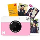 KODAK Printomatic Full-Color Instant Print Digital Camera - Colorful Photos On Zink 2x3" Sticky-Back Photo Paper - 5MP, Portable, Creative Fun Gift for Birthday, Christmas, Holiday - Pink