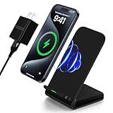 Samsung Wireless Charger Fast Charging Stand Desk Phone Charger Stand Android Charging Station for Samsung Galaxy S24 Ultra S24+ S24 S23 FE S22 S21 S20 S10 S9 S8,iPhone 15 Pro Max Plus 14 with Adapter