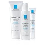 La Roche-Posay Effaclar Dermatological 3 Step Acne Treatment System, Salicylic Acid Acne Cleanser, Pore Refining Toner, and Benzoyl Peroxide Spot Treatment for Sensitive Skin, 2-Month Supply