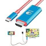 Switch Portable Docking Cable Station for Nintendo Switch NS/OLED to HDTV Mirroring, USB C to HDMI/HD TV, Great for Travel and Home Use (See Pictures: USB-C Power Must Be Plugged-in for This to Work)