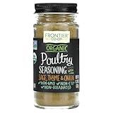 Frontier Poultry Seasoning Certified Organic, Salt-Free Blend, 1.2-Ounce Bottle