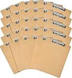 Amazon Basics Hardboard Office Clipboard, 30-Pack, Brown
