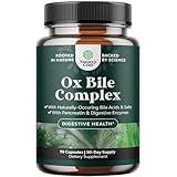 Digestive Enzymes with Ox Bile Supplement - Purified Bile Salts Supplement for Digestion Pancreas and Gallbladder Support with Pancreatin 4X Ox Bile Digestive Enzymes and Bile Salt Complex (1 Month)