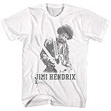 American Classics Jimi Hendrix 1963 Rock Guitarist Singer Songwriter Icon Jammin Faded T-Shirt White - Large