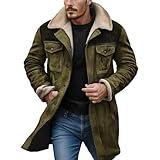 Men's Vintage Suede Jacket Faux Leather Jackets Plush Reversed Collar Coats Western Motorcycle Coat Retro Outwear