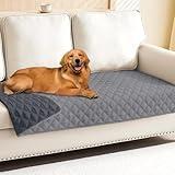 Smiry Waterproof Dog Bed Cover Pet Blanket, Soft Washable Dog Blanket for Furniture Bed Couch Sofa Reversible, Checkered (30"x70", Grey/Dark Grey)