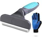 Dog Brush for Shedding Short Haired Dogs, Undercoat Deshedding Tool Set, Gently and Effectively Remove Loose Hair and Reduce Shedding, Includes a Brush and a Double-sided Silicone Glove