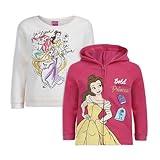 Disney Princess Girls 2 Piece Zip Up Hoodie and Sweatshirt for Toddler and Little Kids