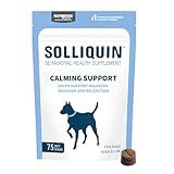 Nutramax Solliquin Calming Behavioral Health Supplement for Large Dogs - with L-Theanine, Magnolia/Phellodendron, and Whey Protein Concentrate, 75 Soft Chews