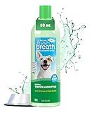 TropiClean Fresh Breath Water Additive for Dogs, Dog Breath Freshener and Teeth Cleaning Solution, No Toothpaste or Toothbrush Required, 33.8oz.