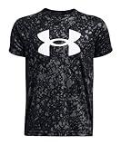 Under Armour Boys Tech Big Logo Printed Short-Sleeve T-Shirt, (009) Black / / White, Large